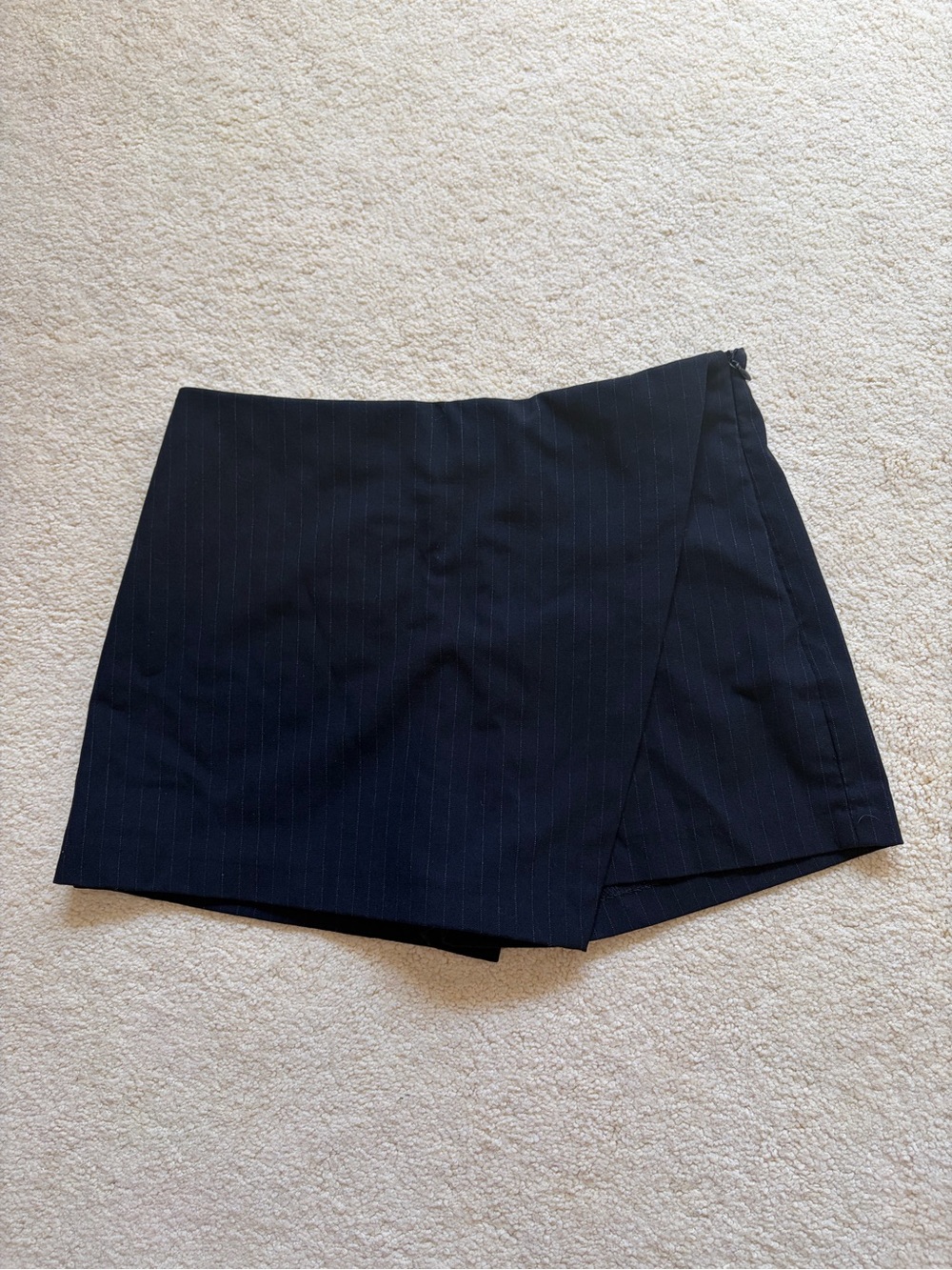 Pull and Bear Navy Pinstripe Wrap Skort